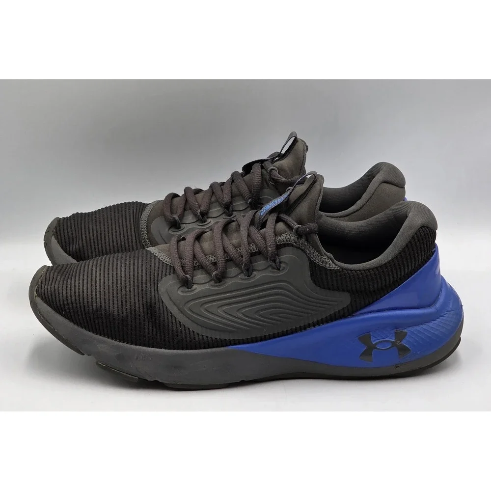 Under Armour Charged Assert Mens Size 11 Black Blue Athletic Running Shoes